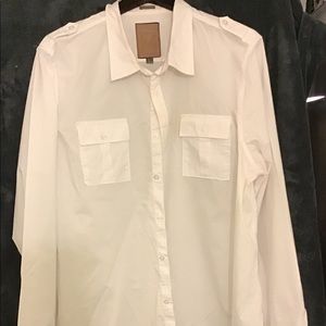 “GUESS” Men’s 2 pocket white shirt